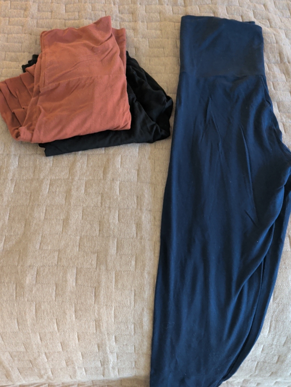 Storq Maternity Leggings Bundle in Navy, Rust & Black